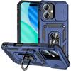 Protective Case for iPhone 17 - BRAND - Model - Shockproof - Rotating Ring Stand - Navy Blue