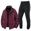 Spring Autumn Men's Cotton Tracksuit Stand Collar Sweatshirt Casual Stylish Cardigan Jackets And Pants 2 Piece Sets