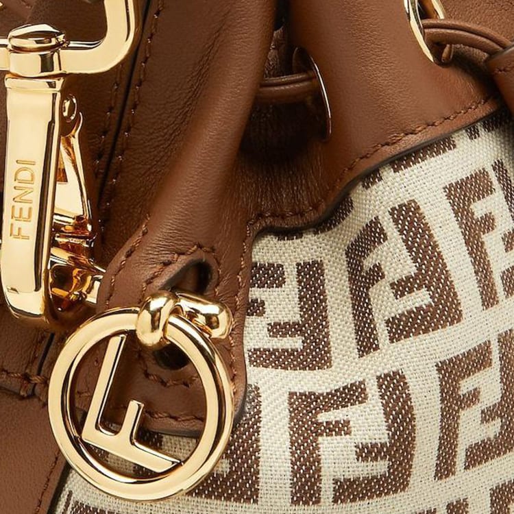 FENDI Mon Tresor Cotton Handbag, Shoulder Bag, Crossbody Bag Mini Women's Brown 8BS010-ARBN-F1NXB
