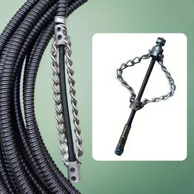 Гибкий вал Цепь для прочистки канализации Проталкиваемый вращающийся трос Пружина для прочистки канализации Инструмент для обслуживания ПВХ труб
