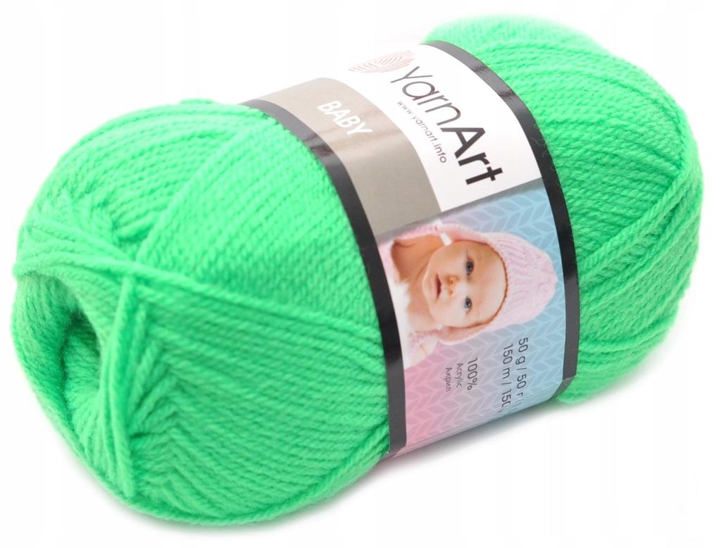 Yarnart Baby Yarn 50 . 8233 Ultra Green