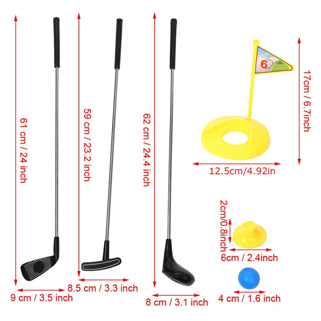 10pcs Kid S Toy Golf Clubs Set Outdoor Golf Toy Set Toddler Preschool Kids Educational Toy