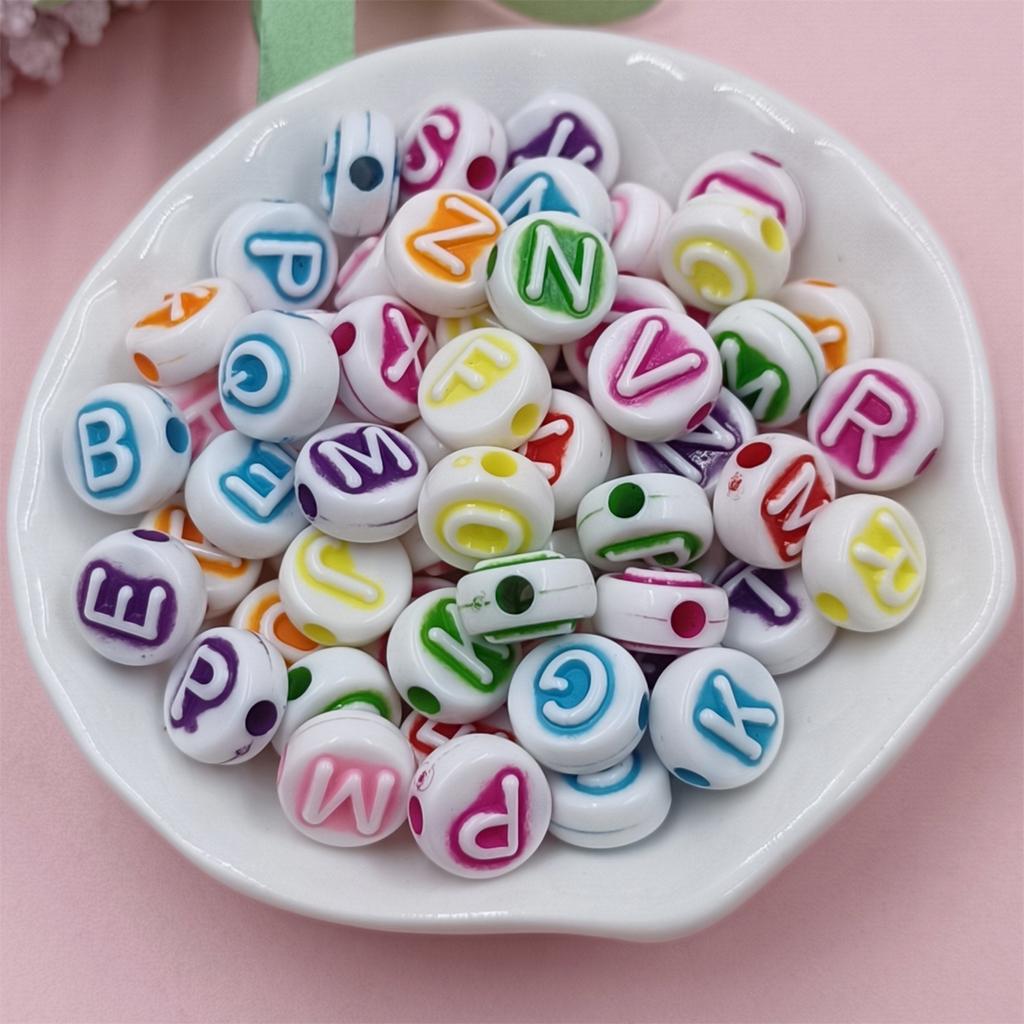 Ювелирные изделия своими руками 100 шт. бабочка шар ручной работы буква цветок бисер акриловый материал ожерелье браслет аксессуары