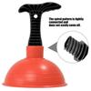 Ergonomic Grip Mini Drain Plunger with Heavy Duty Rubber Cup for Powerful Suction Unclog Slow Drains in Kitchens Bathrooms Compact Size