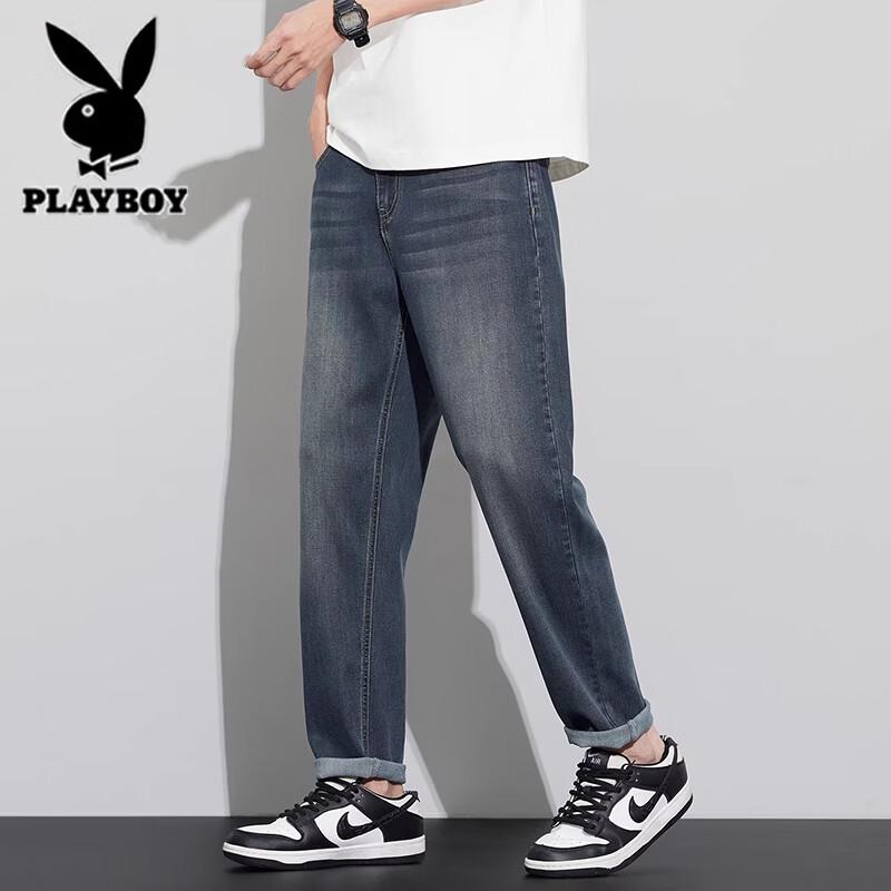 PLAYBOY Мужские джинсы прямого кроя из смеси тенселя