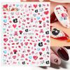 Nail Art Sticker Lovely Cute PET Valentine Heart Shaped Nail Art Tips Decoration for Couple