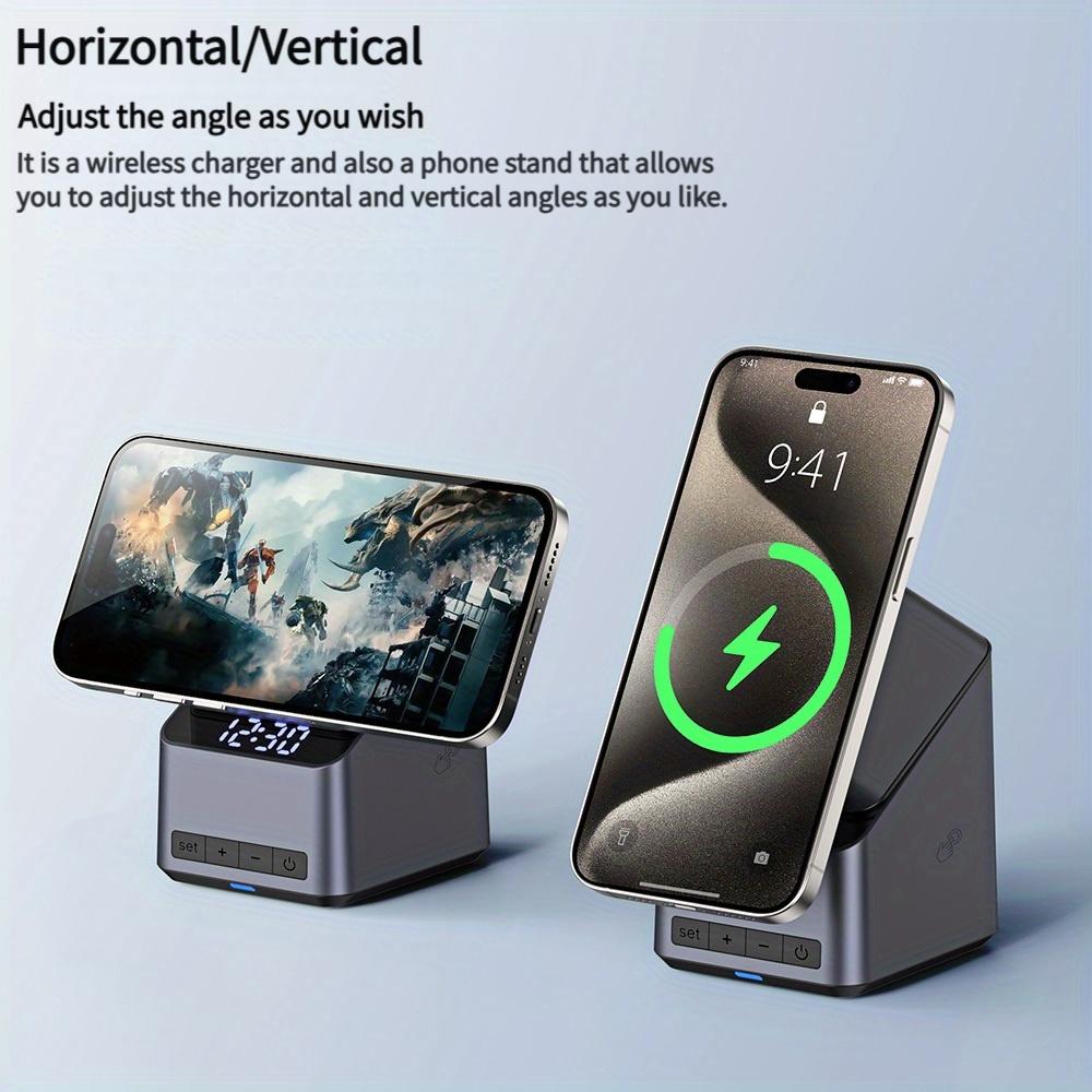 Hot Selling Oem Type-c Auto Rotation Magnetic Smart 3 in 1 Wireless Charger for Watch for Phone 16 15 14 13 for Earphone Custom