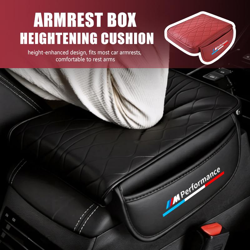 Leather Car Armrest Heighten Pad Thicken Armrest Box Storage Pocket For BMW M3 M5 M6 Performance X1 X2 X3 X4 X5 M F01 Alpina F20 XZ0