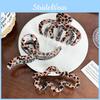 Leopard Print Trendy Mixed Material Hair Claw Clip Perfect For Use Everyday