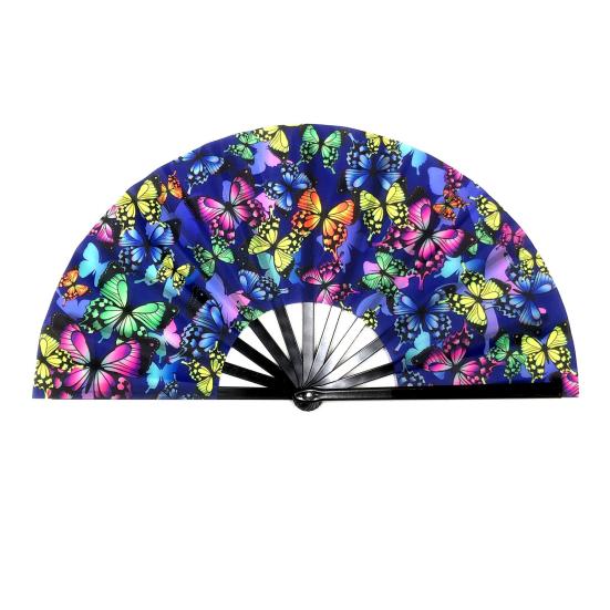 Большой складной вентилятор, портативный радужный ручной вентилятор, летний охлаждающий вентилятор, украшение кунг-фу