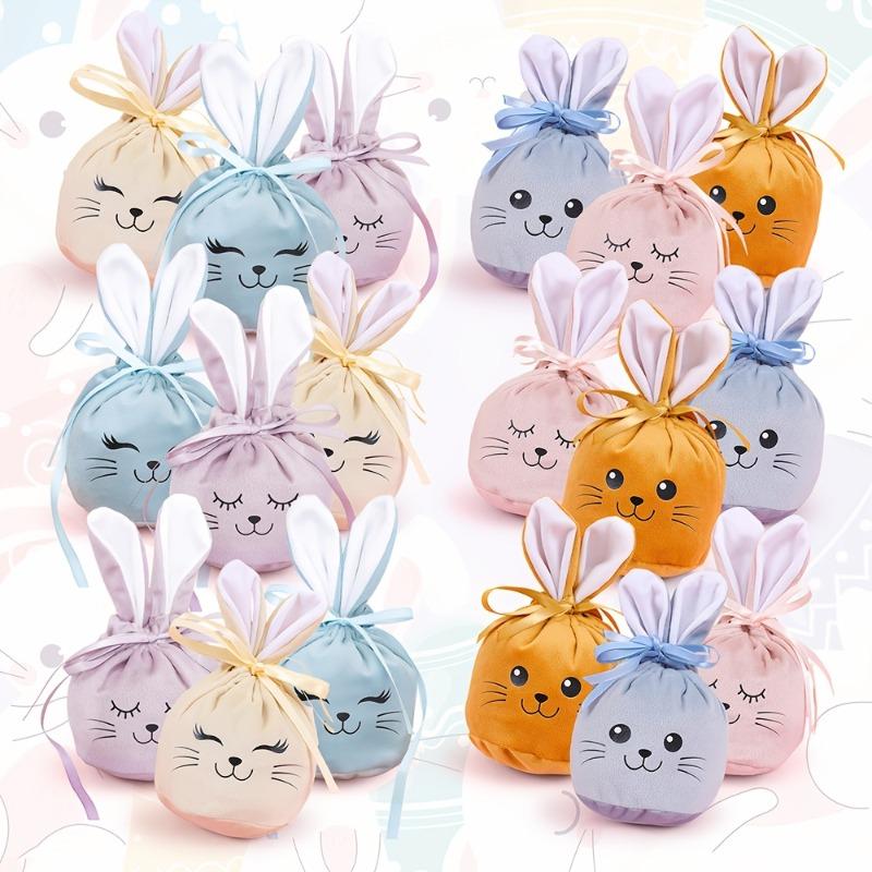 1 шт. Набор мешков на завязках с кроликами на Пасху, Дизайн в форме кролика