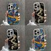 Мягкая задняя крышка N81 Dragon design art для Samsung S24 Ultra A14 iPhone 16 Pro Max Xiaomi Redmi Note13 Plating Frame Camera Protector Case