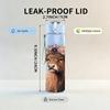 1PC Highland Cow Shaggy Cattle Portrait Print 750ml Color Plastic Sports Water Bottle Leakproof Flip Straw Lid Suitable for Sports Office Home Use