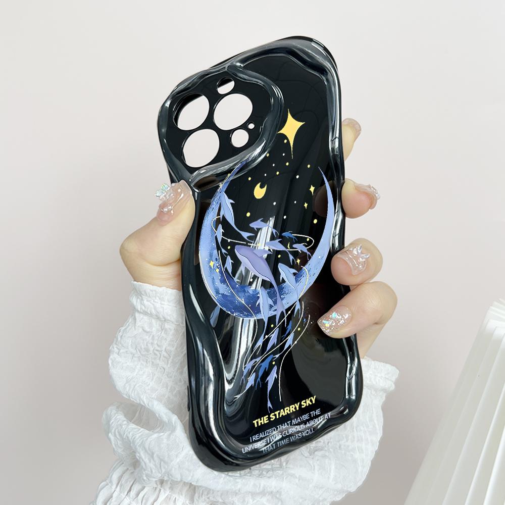 Милый мультяшный узор, кремовая текстура, мягкий силиконовый чехол с волнистыми краями, чехол для телефона Samsung