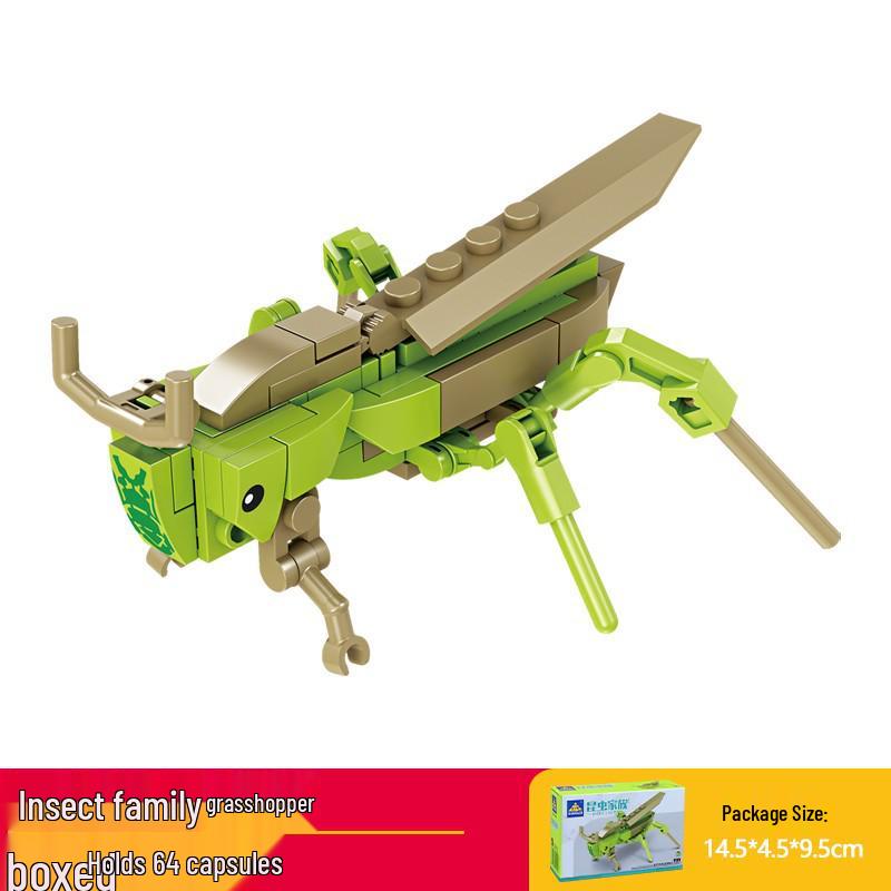 Кай Чжи Совместимая Лего Игрушка Насекомое: Mantis Конструктор для детей, Развивающий пазл с животными в подарок