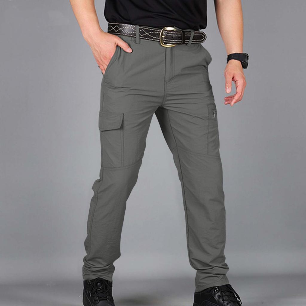 Men's Summer Cargo Pants Sports Outdoor Waterproof Plus Size Hiking Pants