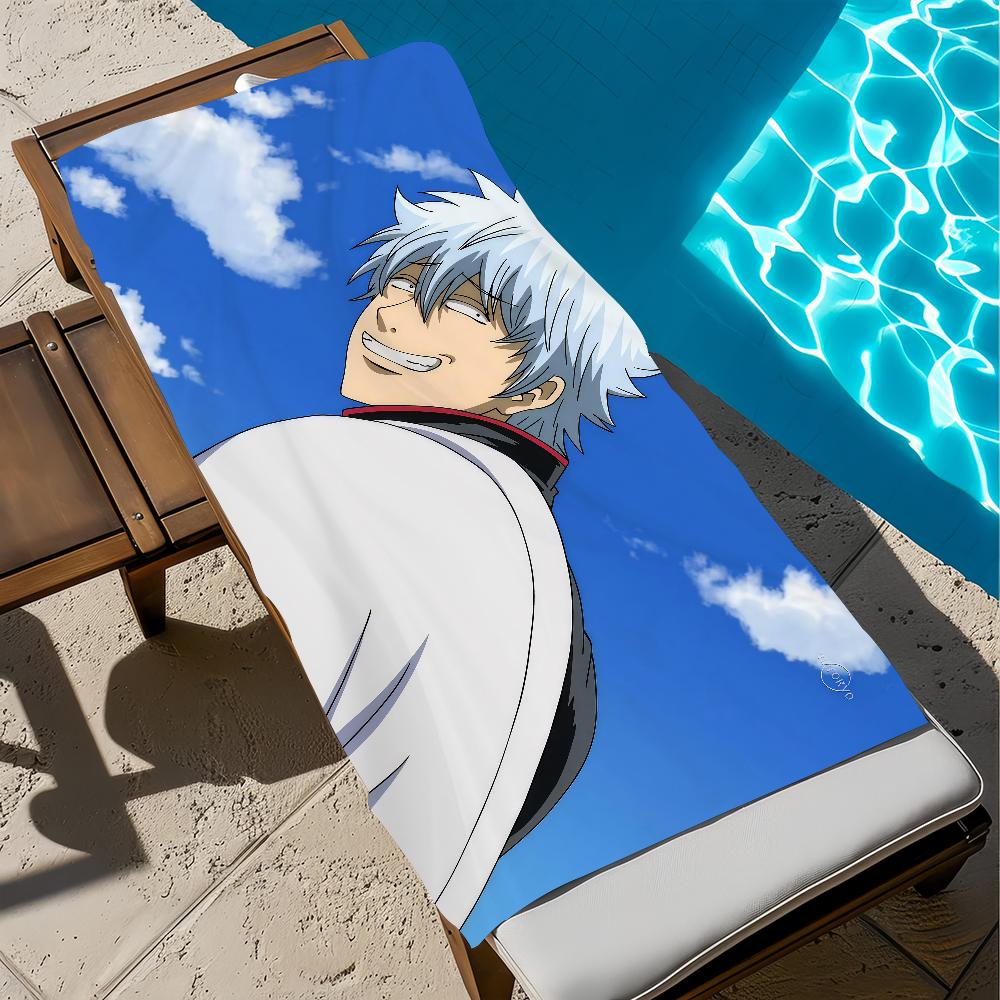 G-gintama-a anime face Towel Large Quick-Drying Microfiber soft Beach Towel for Travel Fitness Sauna Bathing Camping