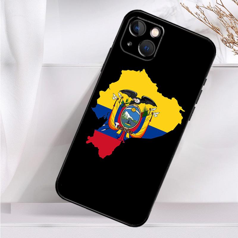 Ударопрочный чехол с флагом Эквадора для iPhone 17 11 14 15 16 Pro Max Plus 12 13 Mini 16e 17 Air Чехол для телефона