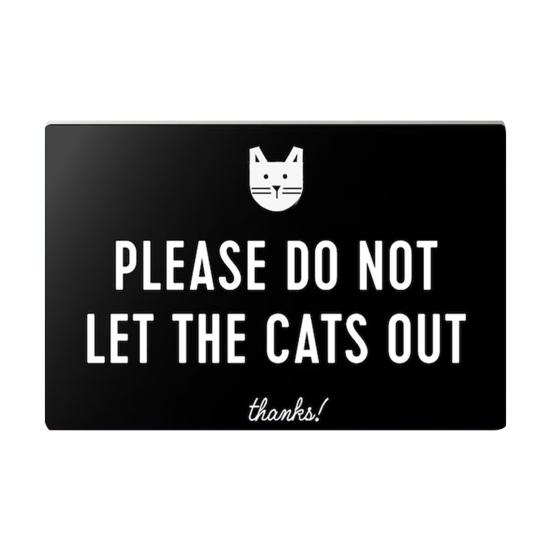 Деревянный знак для кошек с надписью «ПОЖАЛУЙСТА, НЕ ВЫПУСКАЙТЕ КОШЕК НА ВЫХОД» для украшения стены в деревенском стиле для дома, офиса, гостиной, спальни