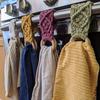 Вешалка для кухонного полотенца Кольцо для полотенца для посуды Широко используемое кухонное вязаное крючком Подвесное кольцо для посуды