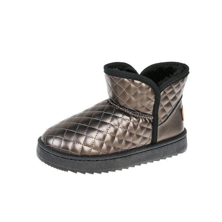 Женские зимние теплые ботинки большого размера на мягкой подошве с увеличением высоты, с мехом, противоскользящие, для снега, плюшевая подкладка, ботильоны, спортивные хлопковые ботинки для улицы