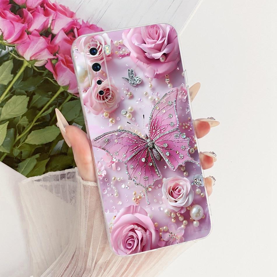 For OnePlus Nord / 8 Nord 5G / Z AC2001 AC2003 Cute Flower Butterfly Cat Painted Case For 1+ Nord Soft Silicone TPU Phone Cases