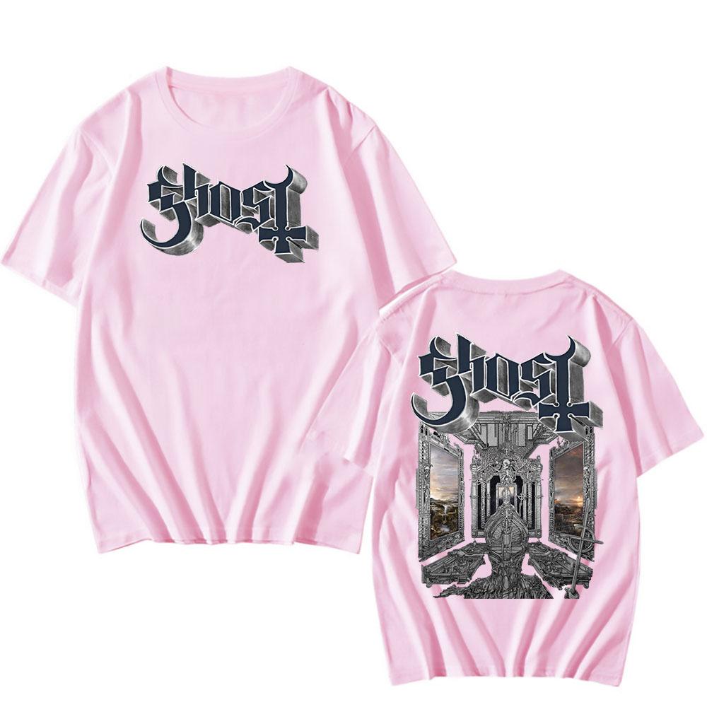 Альбом Skeletá 2025 года, новая футболка Ghost Band, сатанинский принт, футболка, тяжелая ментальная мода, летняя футболка, хип-хоп, футболки с коротким рукавом, хлопковые топы