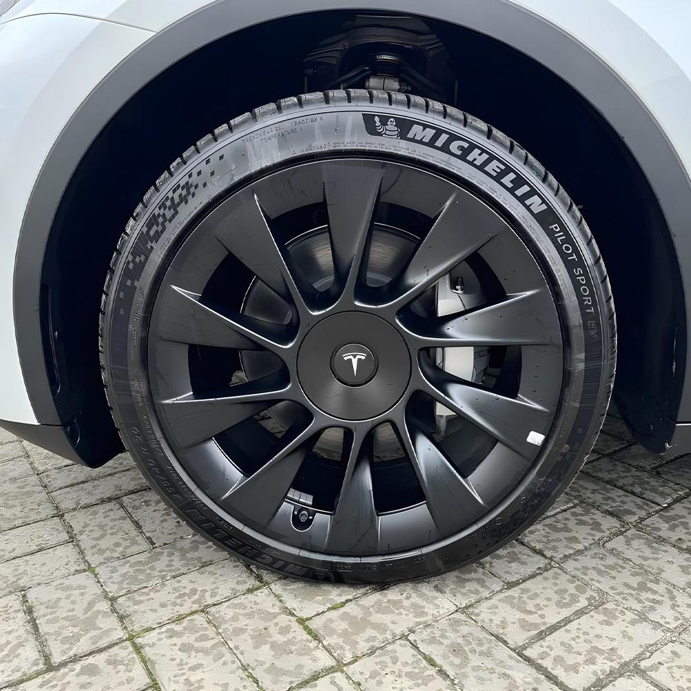 AAAIR1 4pcs 20 Inch Auto Styling For Tesla Model Y Car Wheel Center Hub Cap Badge Cover Tire Center Hubcaps Covers Decor Accessories