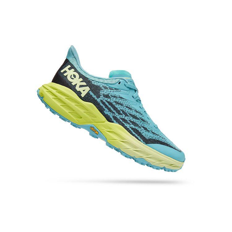 HOKA Speedgoat 5 Coastal Shade Green Glow Женские Кроссовки Синие 1123158-CSGG