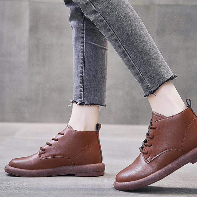 Зимние ботильоны для женщин, модные повседневные теплые короткие ботинки для ходьбы, женская хлопковая обувь, обувь