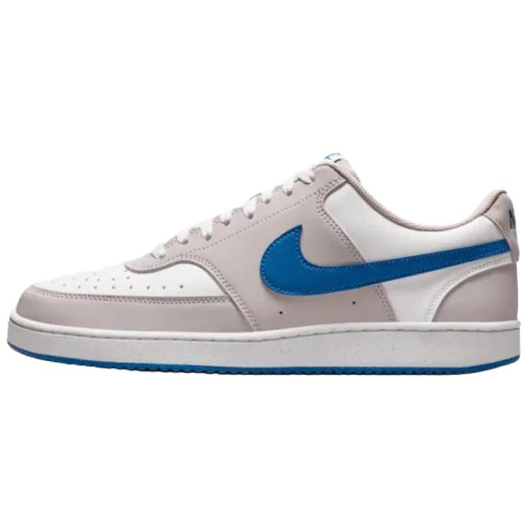 Nike Court Vision Искусственная кожа, Текстиль Дышащие Низкие Скейтбордические кроссовки Мужские Светло-серый Белый IM0459-103