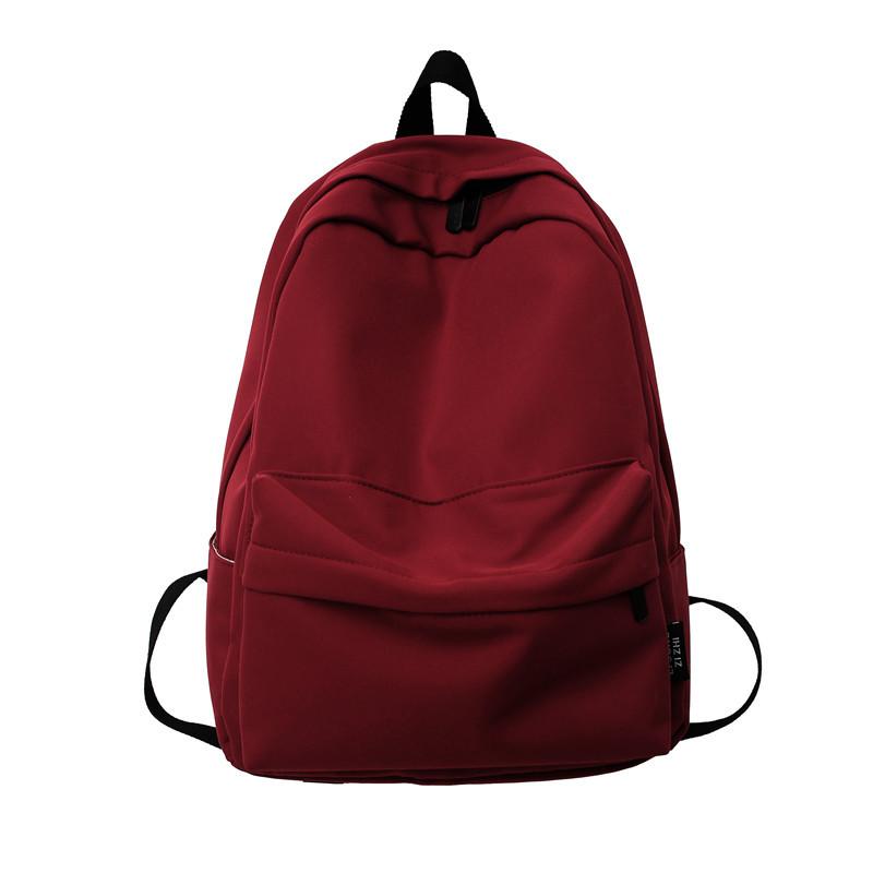 2022 Backpack Female Large Capacity Solid Color College Student Laptop Backpack School Bag