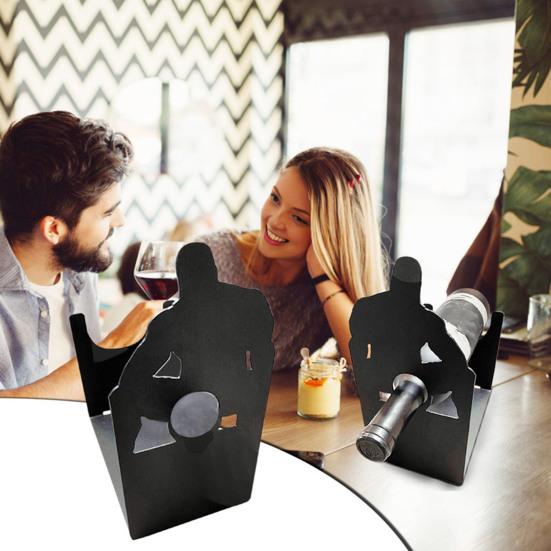 Muscular Man Wine Bottle Holder Creative Funny Adult Tabletop Decoration Freestanding Wine Display Stand for Kitchen Home Bar