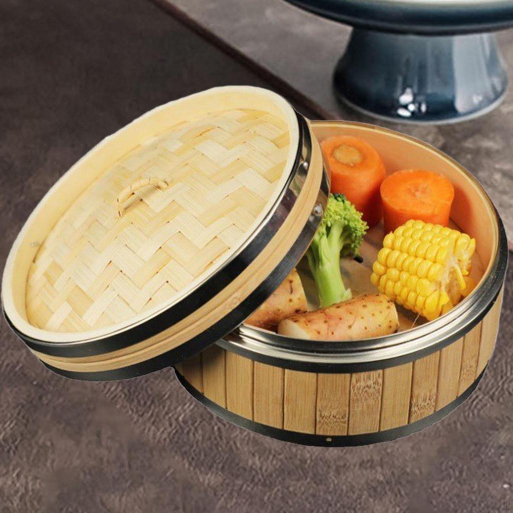 Бамбуковая корзина для пароварки Булочка для готовки на пару Главная Сумма и еда для овощей