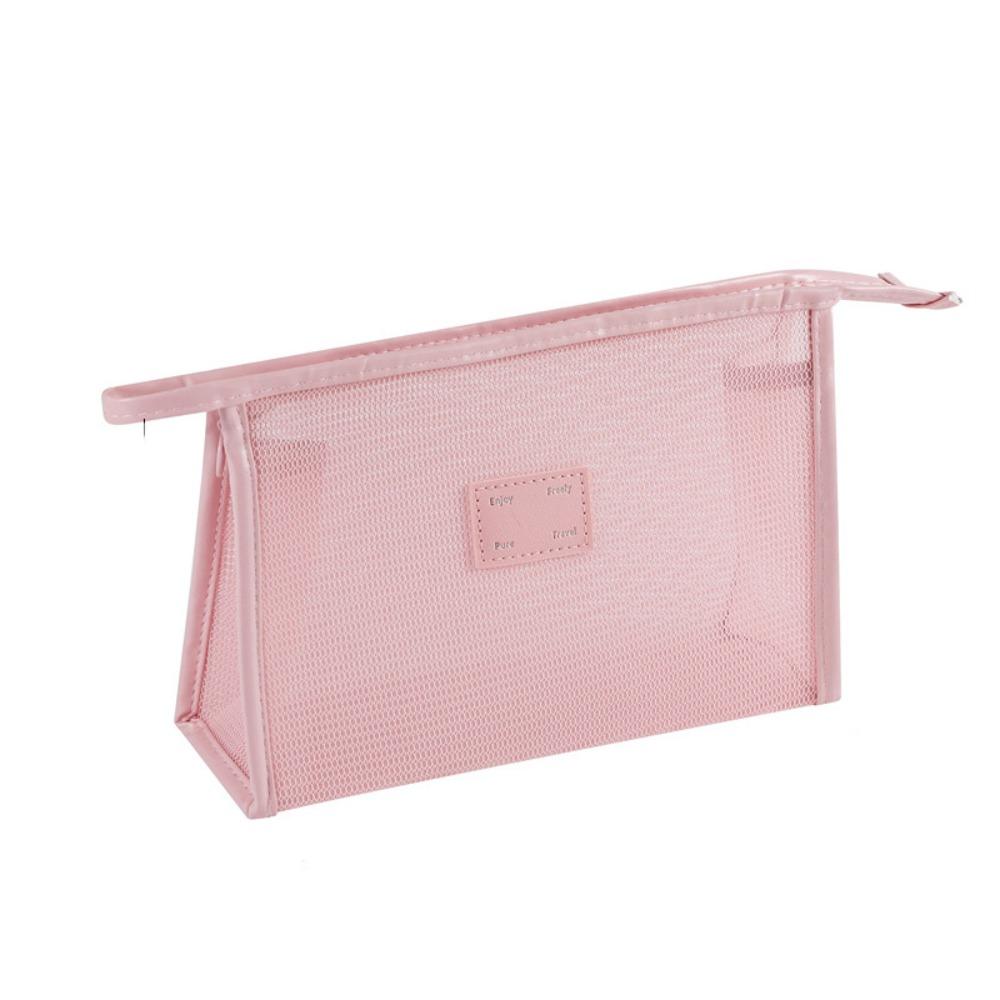 Square Transparent Mesh Cosmetic Bag Lightweight Storage Toiletry Bag  Camping