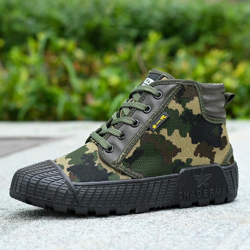Тактическая тренировочная обувь с высоким берцем, дышащая парусиновая обувь, устойчивая к запаху, уличная обувь для защиты труда для мужчин