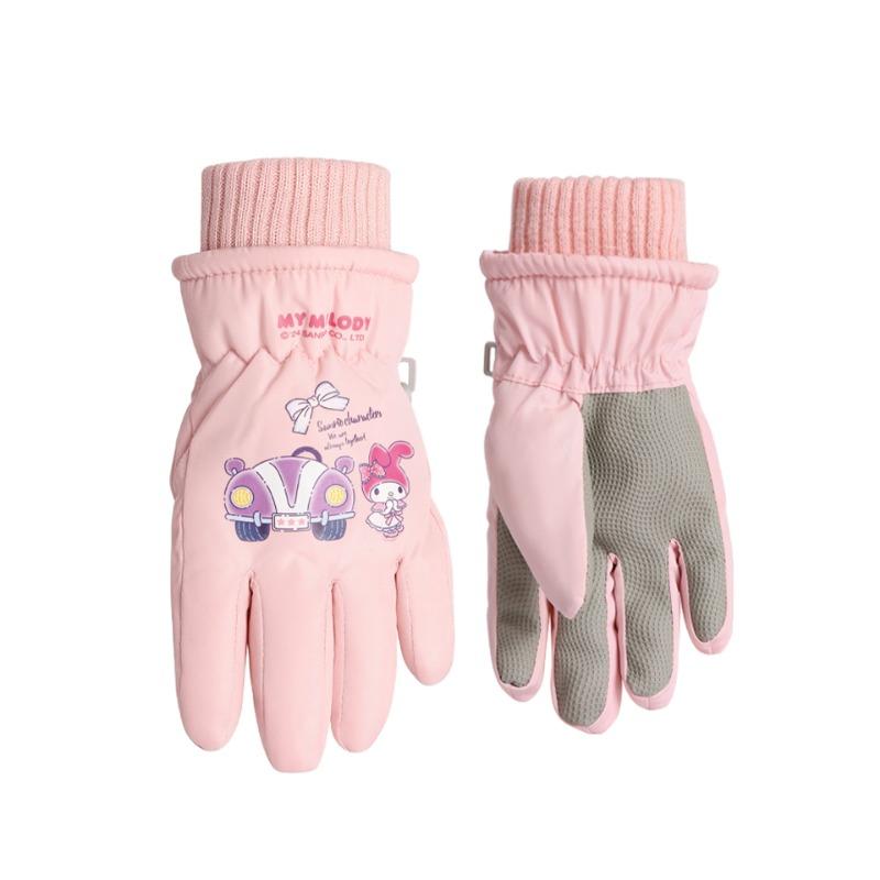 Детские перчатки зимние лыжные водонепроницаемые и теплые для мальчиков и девочек с пальцами детские для малышей с пятью пальцами для улицы ветрозащитные снежные