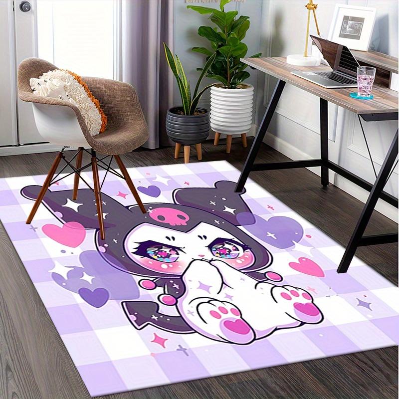 Office Rug Kawaii, Cute Anti-Slip Rug, Machine Washable for Living Room, Bedroom, Office, Multiple Sizes, Bedroom Mat, Decorative Mat, Durable Mat, Li
