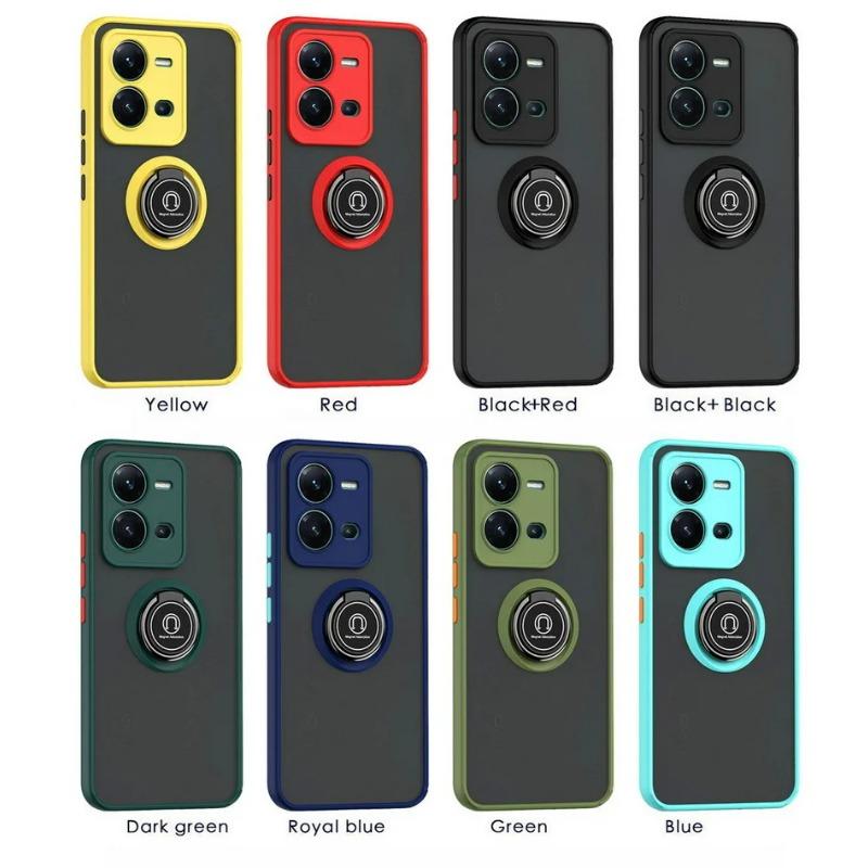 Чехол для вращающегося кронштейна для VIVO V25 V21 Y02S Y16 Y20 Y21 Y21S Y33S Y55 Y76 Y76S Y11 Y12 Чехол для кольца на палец