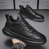 Men's Genuine Microfiber Casual Leather Shoes - Non-Slip, Trendy, and Ideal for Autumn/Winter.