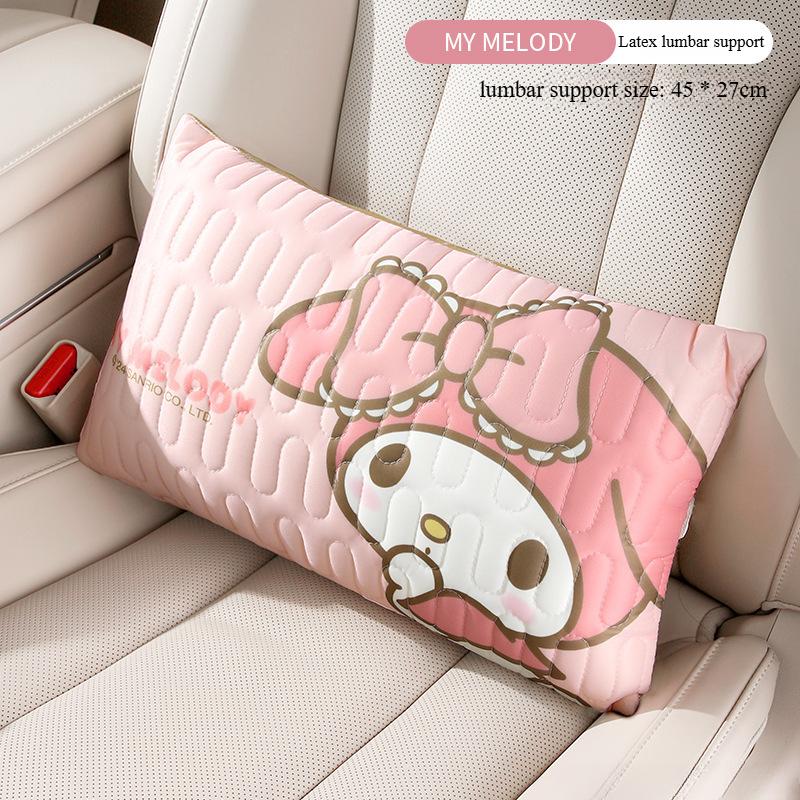 Sanrio Kuromi Car Seat Cushion Summer Ventilation Breathable Latex Cooling Pad for Vehicle Seats Comfortable Support