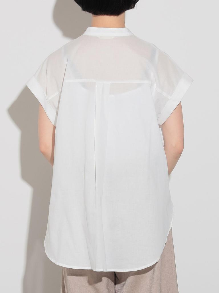 Рубашка с кружевной кокеткой БЕЛАЯ ОДИН РАЗМЕР [Beams Heart] S/S Женская