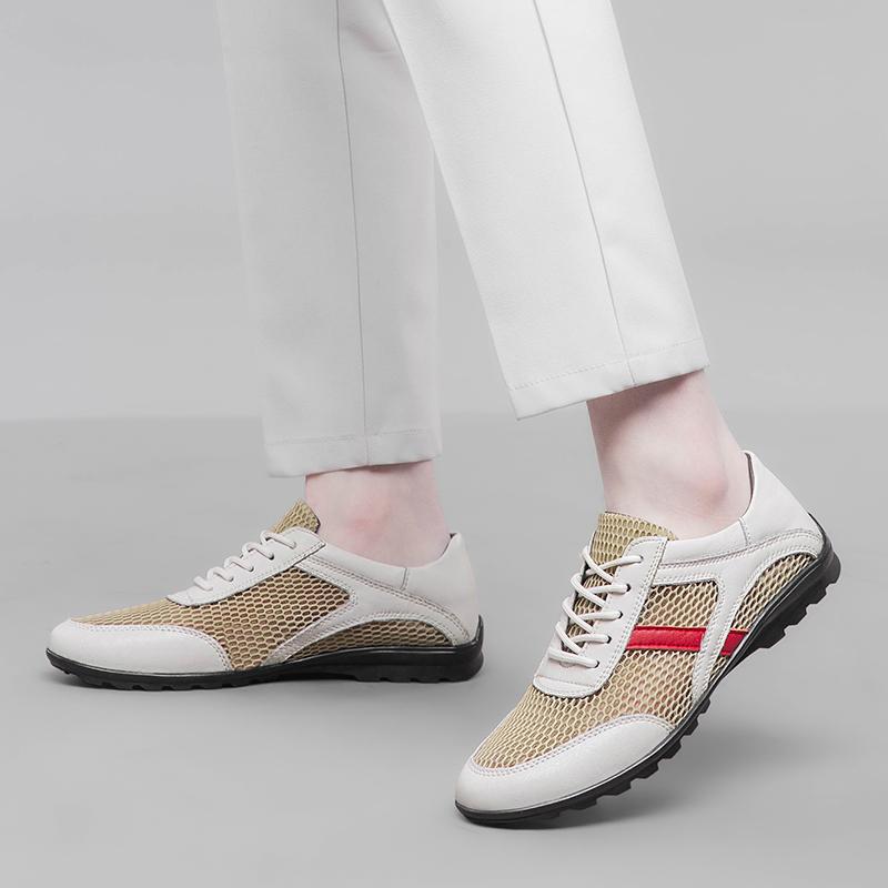 Классическая дышащая повседневная обувь для мужчин, туфли на плоской подошве, мокасины, мужские деловые лоферы, обувь