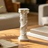 Белый коринфский орнамент-колонна, 3D-печатная статуя колонны с цветочной лозой, римская колонна, настольный орнамент для декора домашнего стола, полки