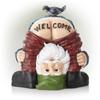 Funny Welcome Gnome With Bird Statue Garden Decoration Outdoor Decorative Prank Dwarf Resin Doll Craft Entrance Sculpture