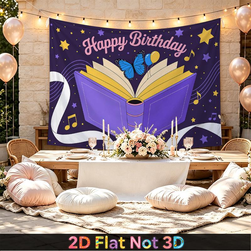 Purple Photography Birthday Backdrop 1pc - Studio Photo Prop