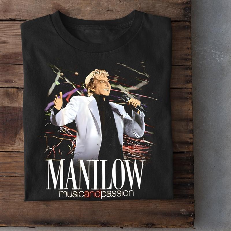 Hot Barry Manilow Singer T Shirt Black Size S 4Xl For Fan