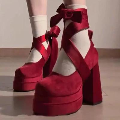 Модные женские туфли Мэри Джейн 2025 Новые туфли Лолиты Дизайнерские туфли на платформе для женщин Модные туфли-лодочки на высоком каблуке Zapatos De Mujer