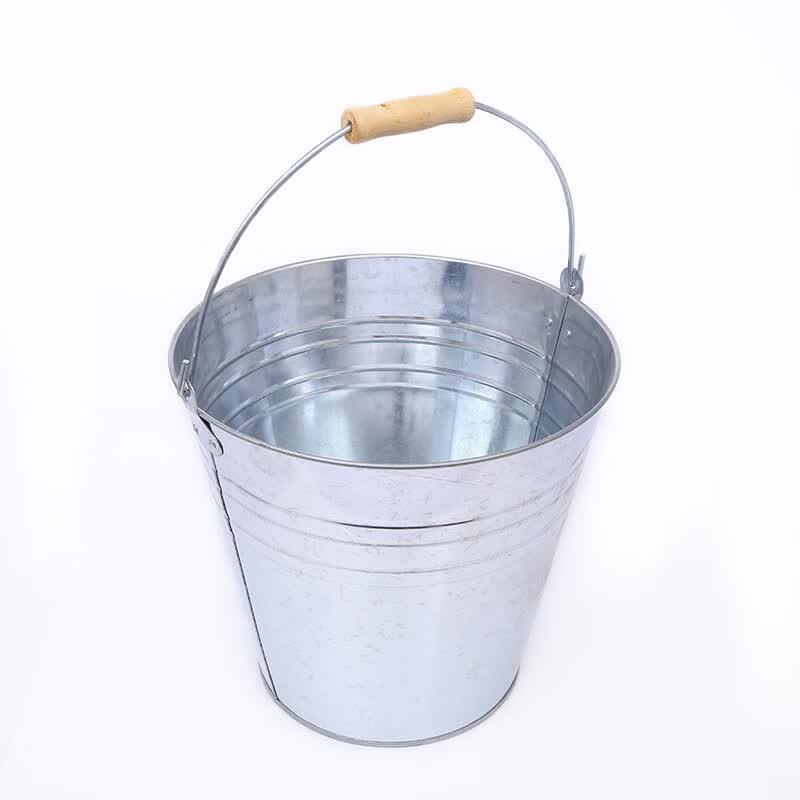 Moufu Portable Galvanized Steel Water Bucket