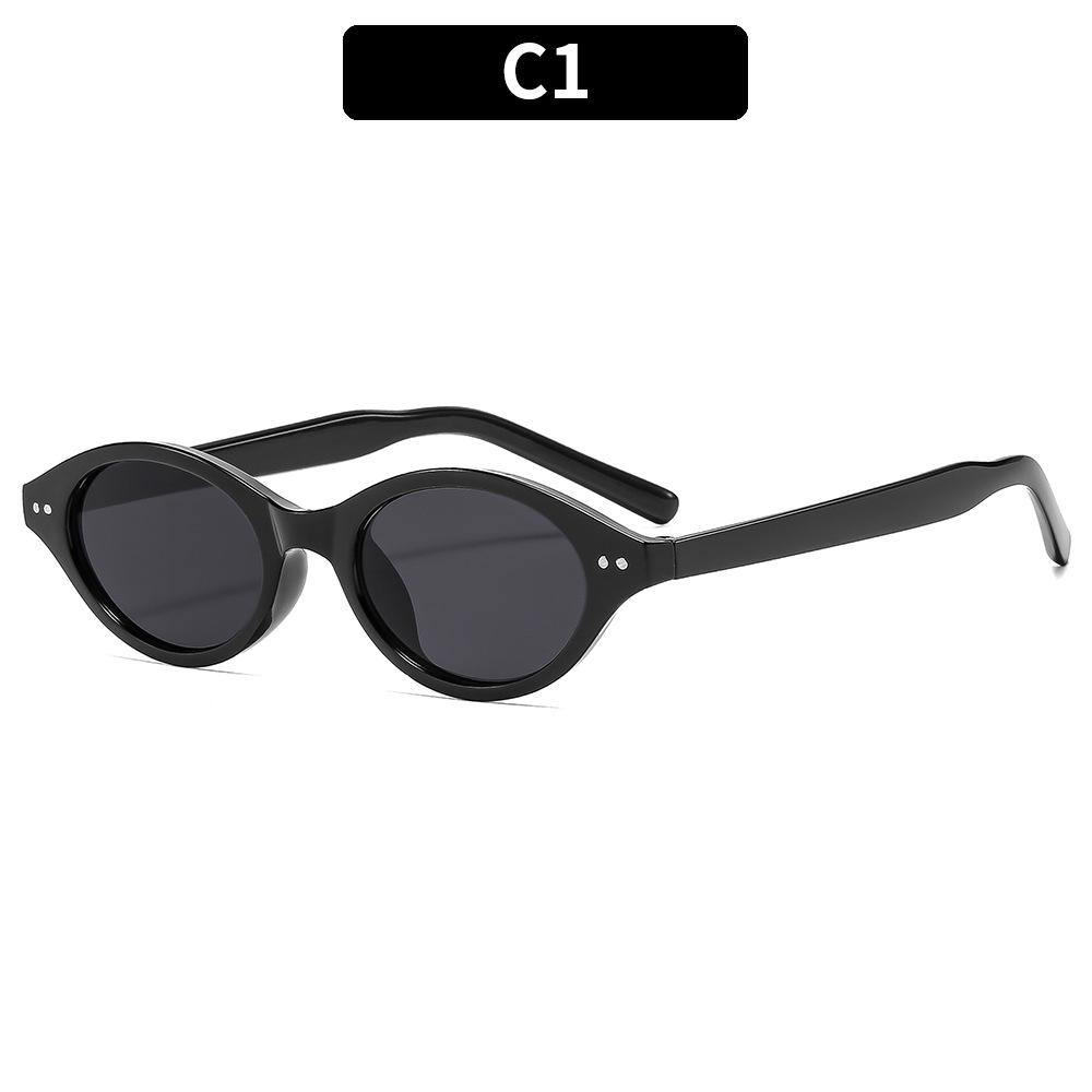 New Small Oval Sunglasses Women Brand Designer Fashion Black Sun Glasses Female Trend Ladies Eyeglasses Uv400